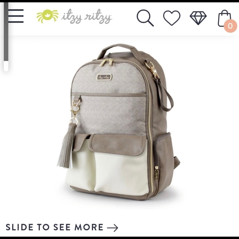 Vanilla Latte Itzy Ritzy Boss Bag